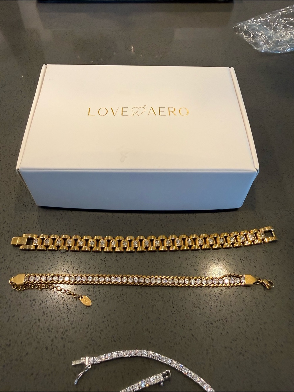 Love Aero Gold Bracelet Set watch band & necklace Amazon influencer fav